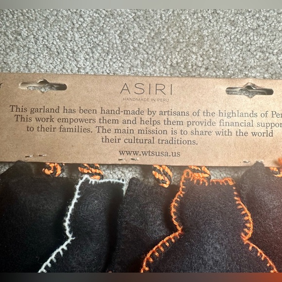 NWT Asiri Fall Halloween owl garland decoration 7 feet - Picture 7 of 9